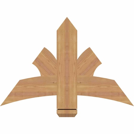 Ekena Millwork Davenport Timber Gable Bracket, Western Red Cedar, 36"W x 24"H x 1 1/2"D x 5 1/2"F, 16/12 Pitch GBW036X24X0206DAV00SWR